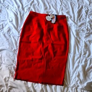 XL Red pencil skirt Pinupgirl clothing